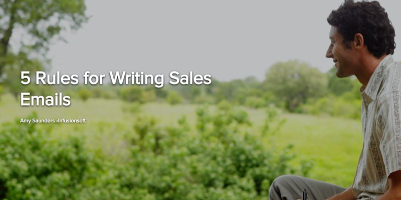 5 Rules for Writing Sales Emails