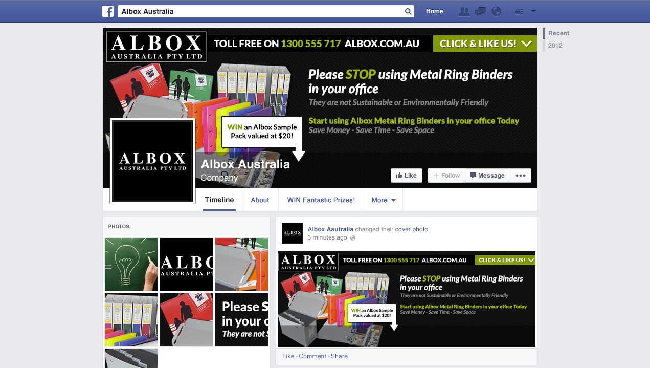 Check out the new Albox Australia Facebook business page developed by Honeyweb