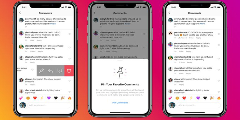 Instagram Gives All Users the Option to Pin Post Comments