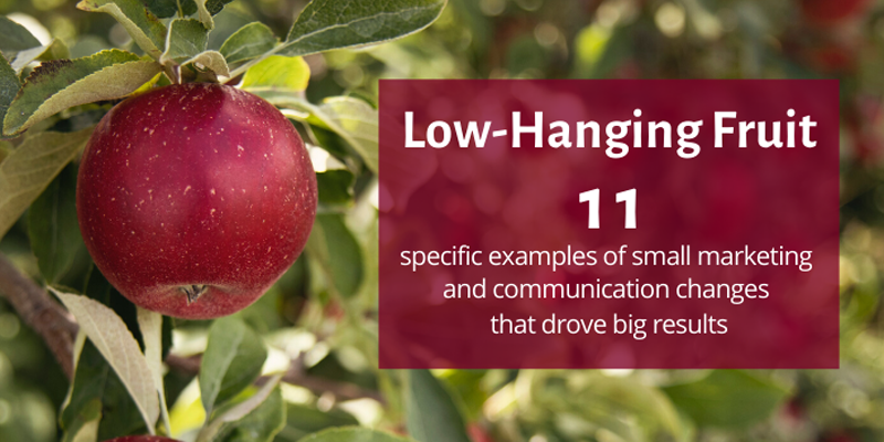 11 specific examples of small marketing and communication changes that drove big results