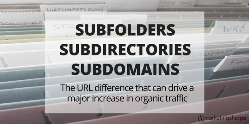 Subfolders, Subdirectories and Subdomains: The URL difference can drive increase in organic traffic