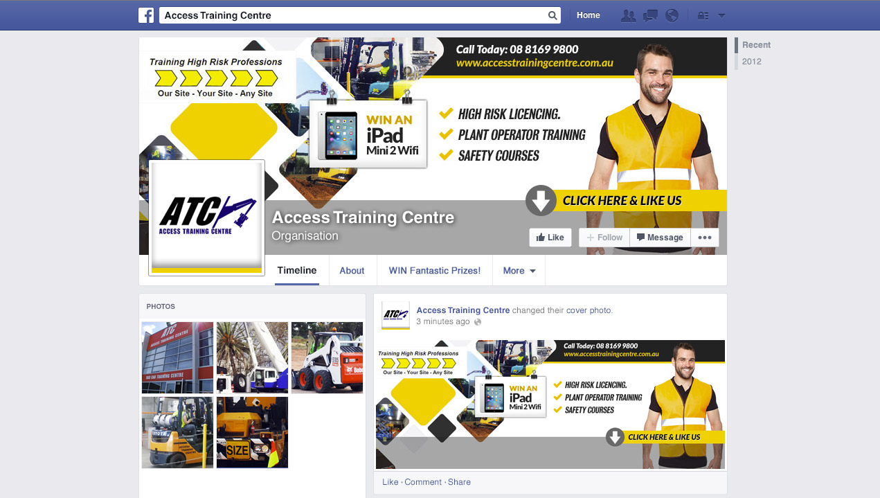 Check out the NEW Access Training Centre Facebook Business page Designed & Constructed by Honeyweb