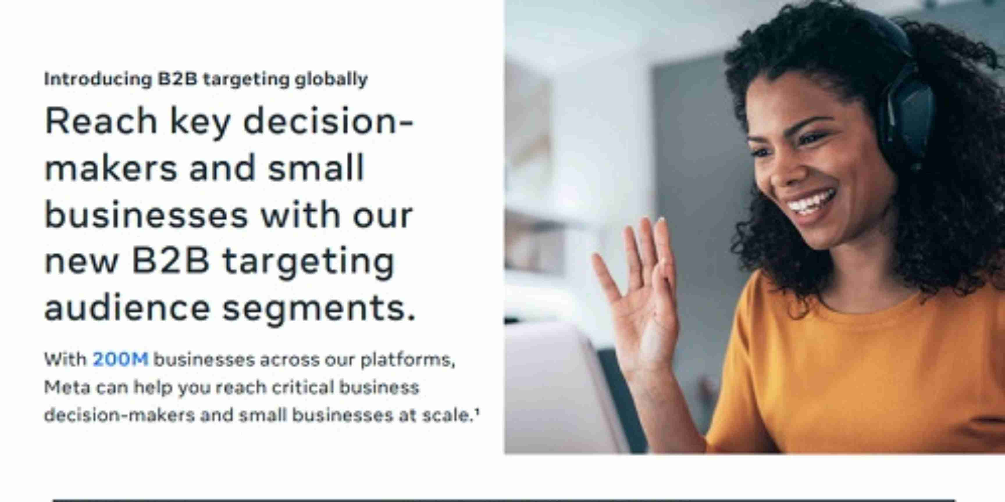 Meta Launches New B2B Advertising Audiences to Help Marketers Reach Key Decision Makers