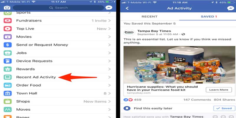Facebook Now Lets You Keep Track of Which Ads You’ve Engaged With on the Platform