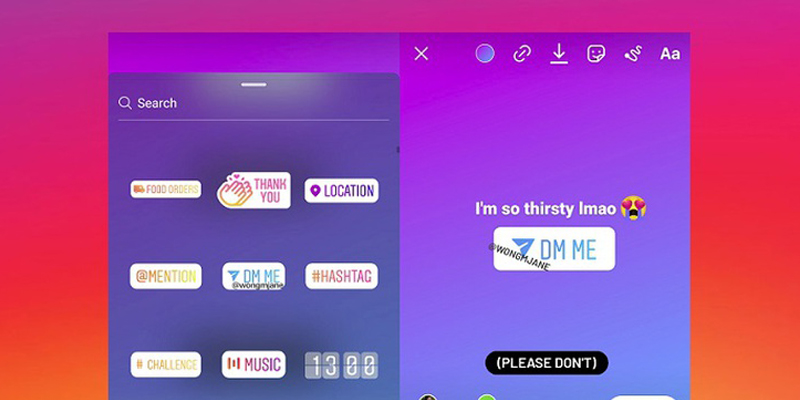 Instagram is Testing a New ‘DM Me’ Sticker to Prompt Messaging Interaction From Stories