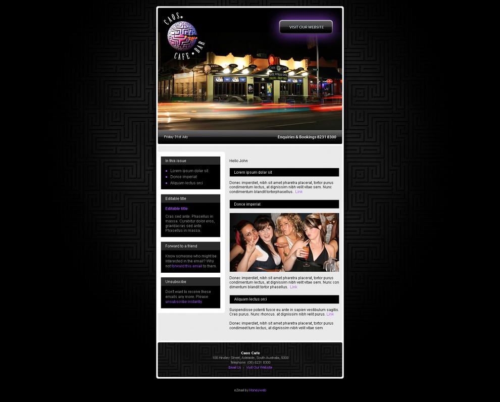 Caos Cafe - Email Marketing