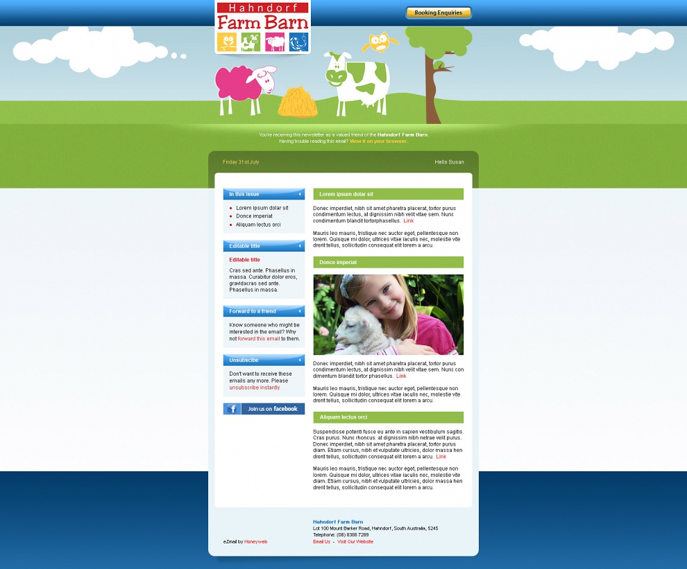 Hahndorf Farm Barn - Email Marketing