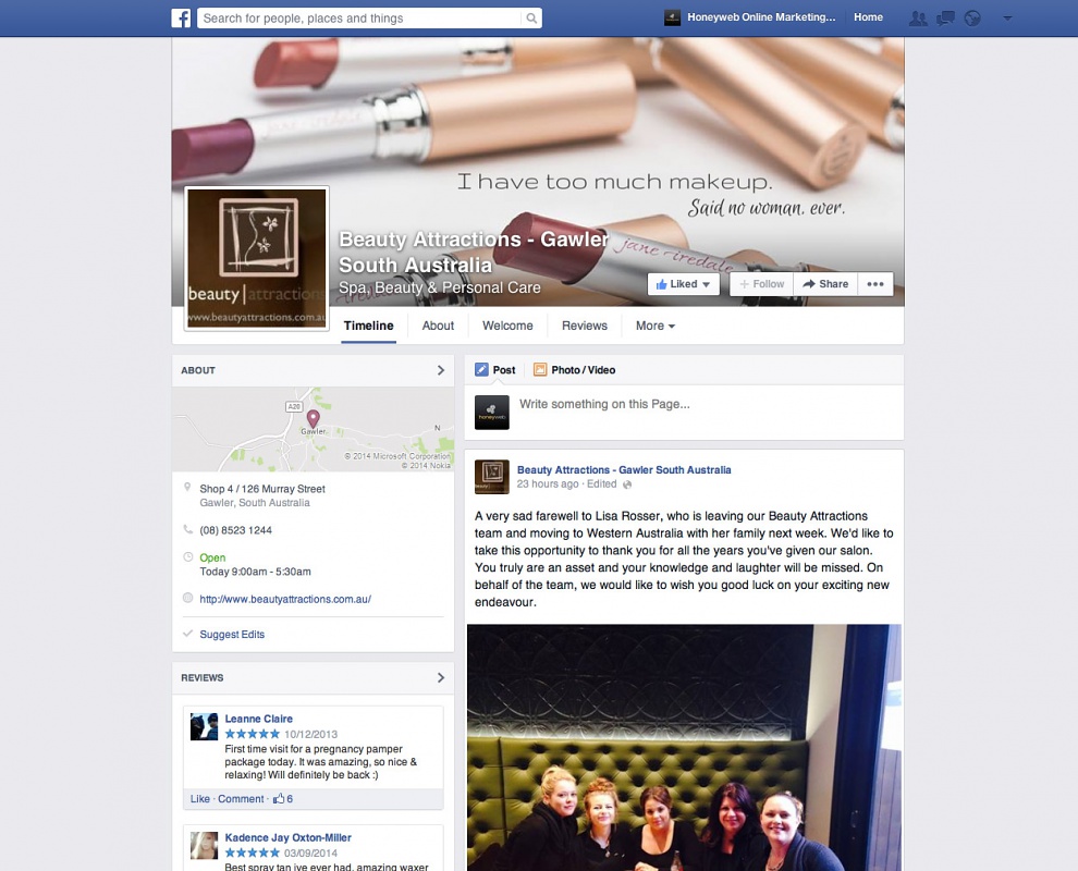 Beauty Attractions - Facebook Business Pages