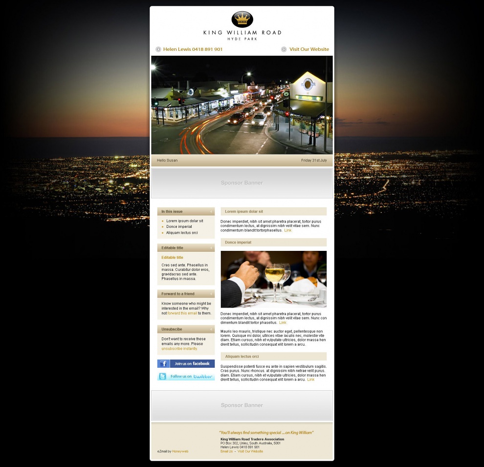 King William Road Traders Association - Email Marketing