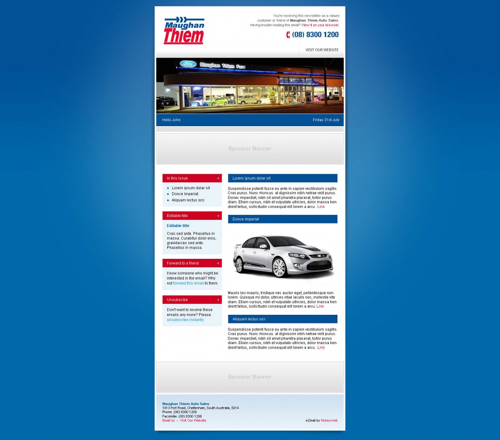 Maughan Thiem Auto Sales - Email Marketing