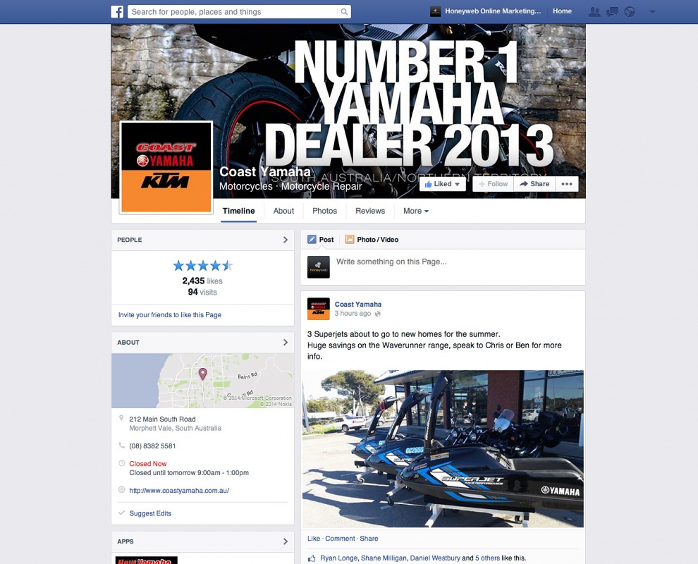 Coast Yamaha - Facebook Business Pages