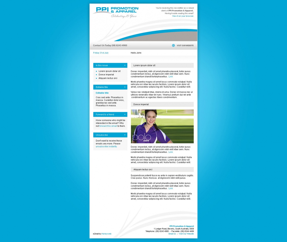 PPI Promotion & Apparel - Email Marketing