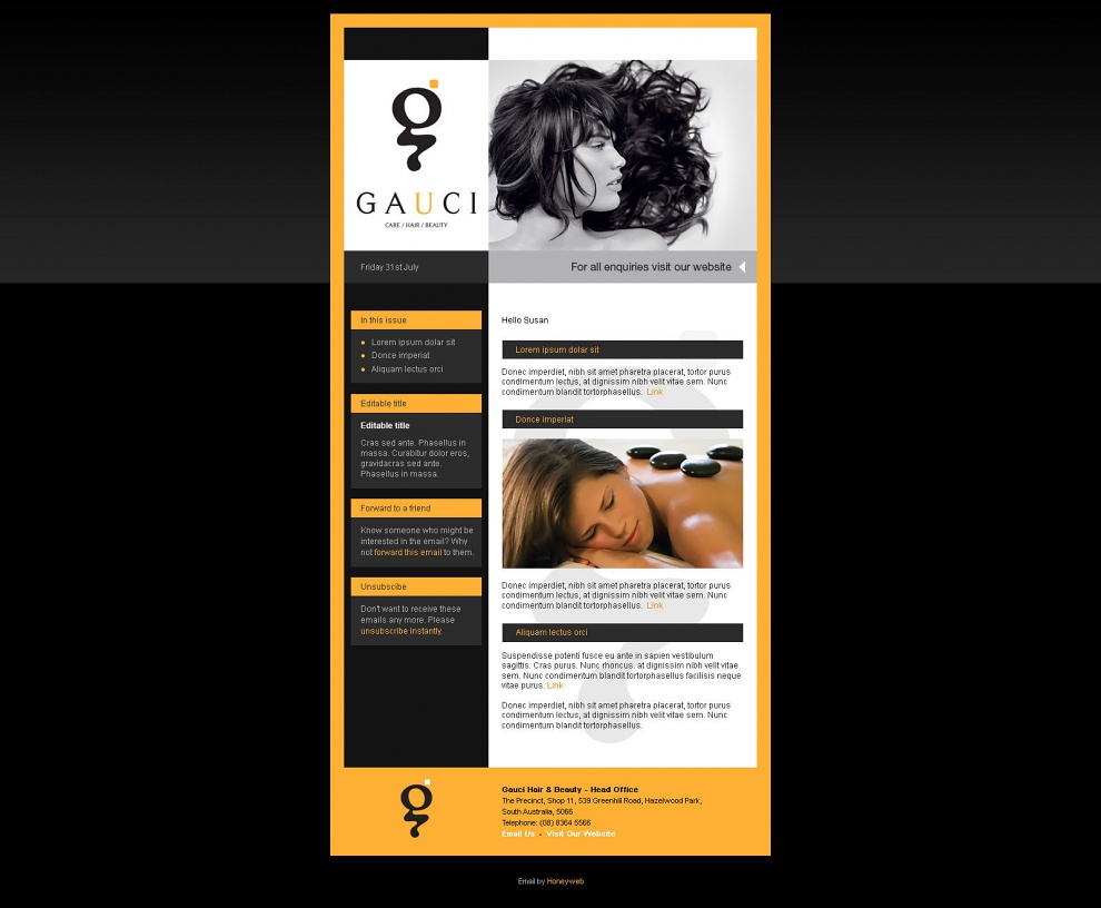 Gauci Hair & Beauty - Email Marketing