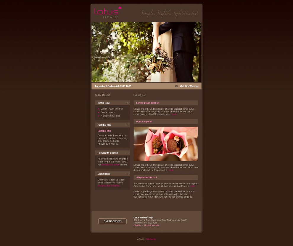 Lotus Flower Shop - Email Marketing