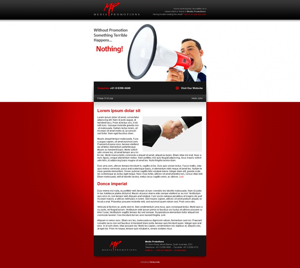 Media Promotions - Email Marketing