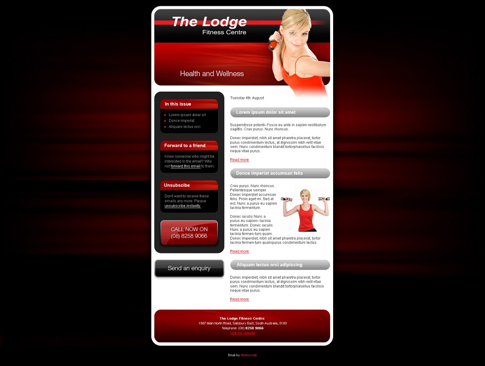 The Lodge Fitness Centre - Email Marketing