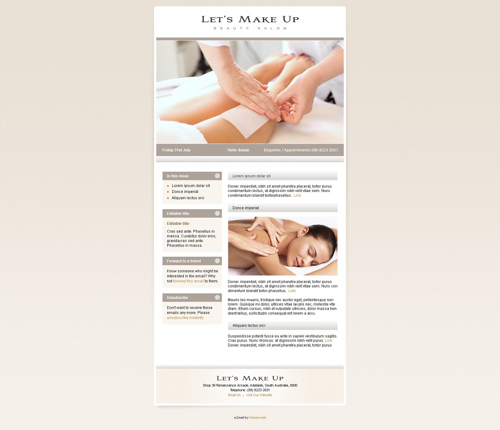 Let’s Make Up - Email Marketing