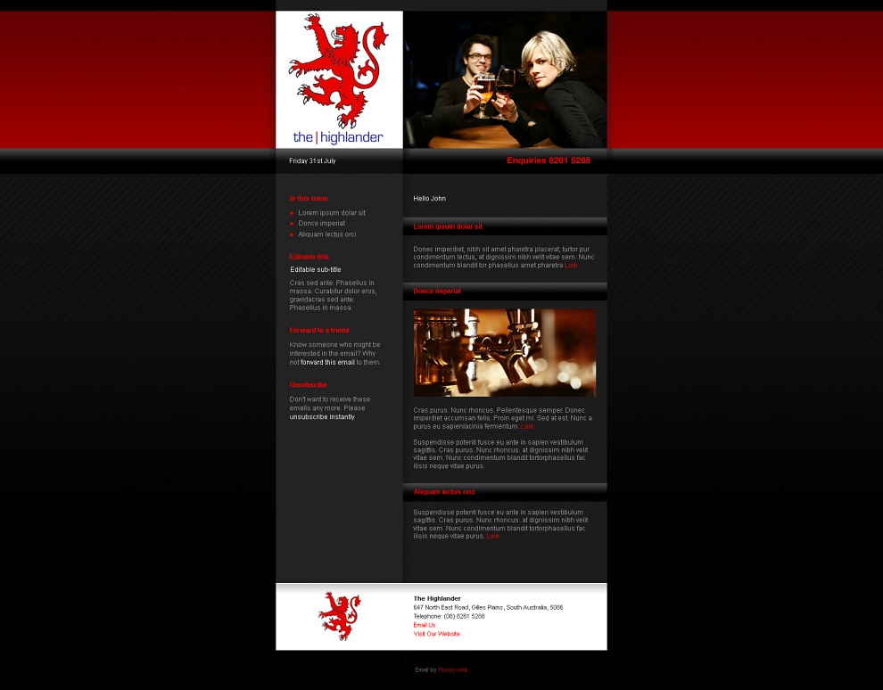 The Highlander - Email Marketing