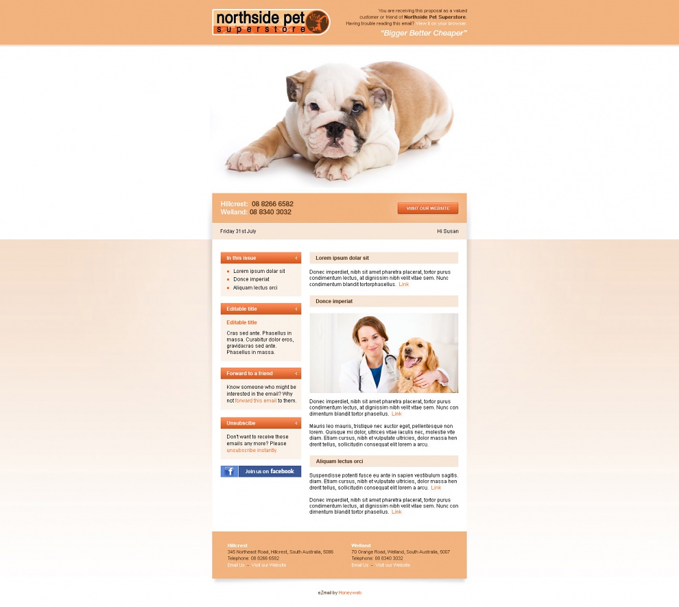 Northside Pet Superstore - Email Marketing