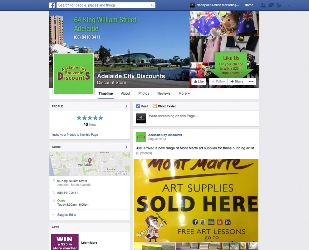 Adelaide City Discounts - Facebook Business Pages