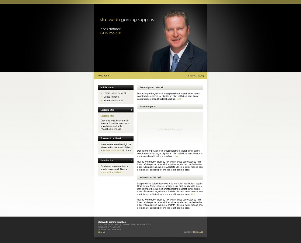 Statewide Gamimg Supplies - Email Marketing