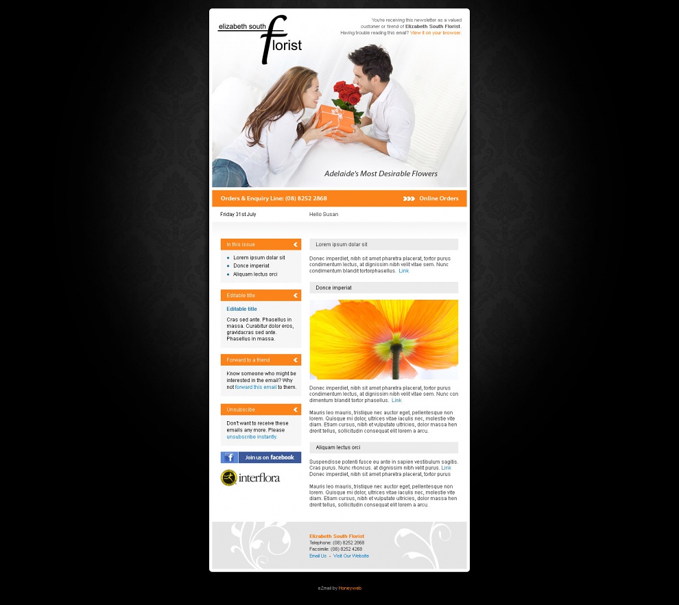 Elizabeth South Florist - Email Marketing