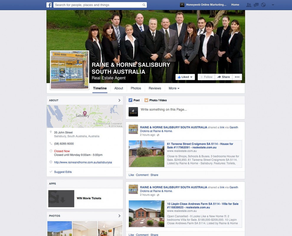 Raine & Horne - Salisbury - Facebook Business Pages