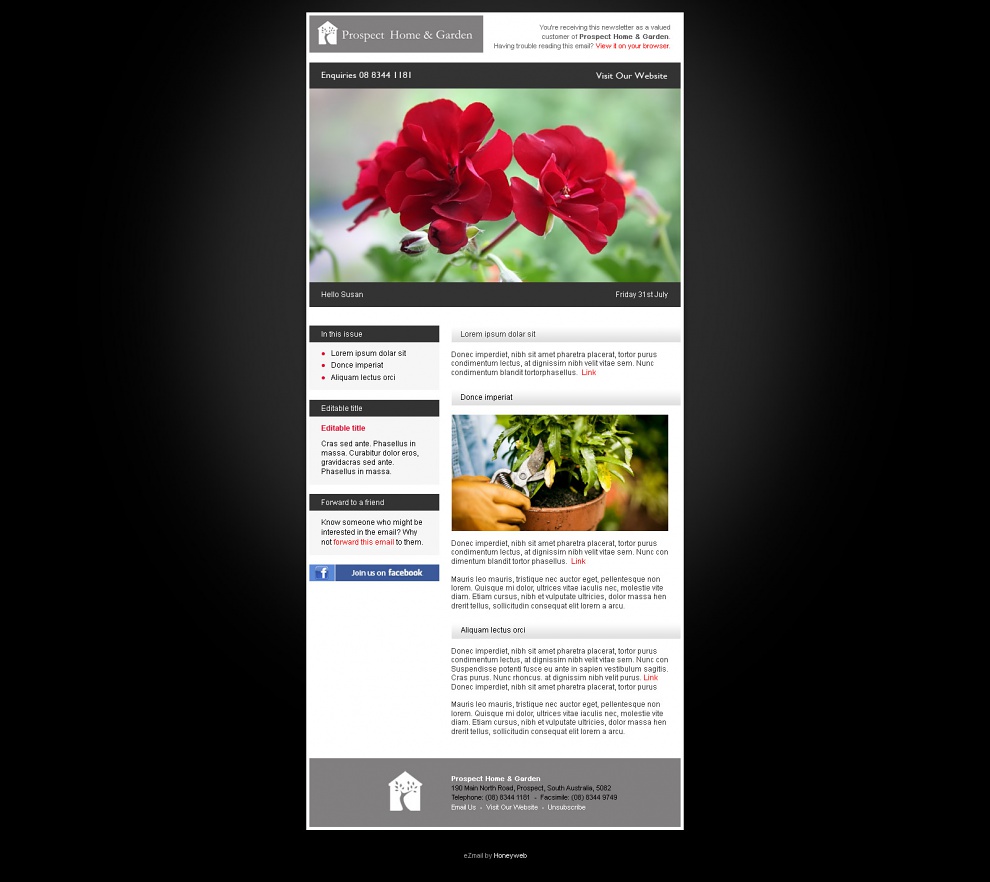 Prospect Home & Garden - Email Marketing